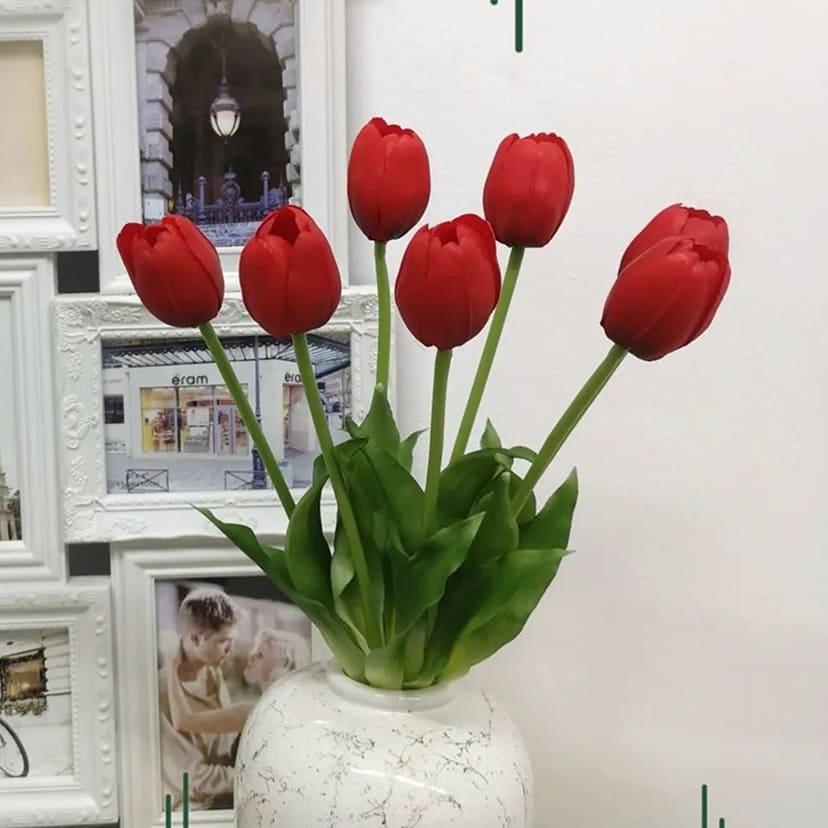 Искусственные цветы в Чапаевске | Цветы искусственные «Тюльпаны», красные, букет