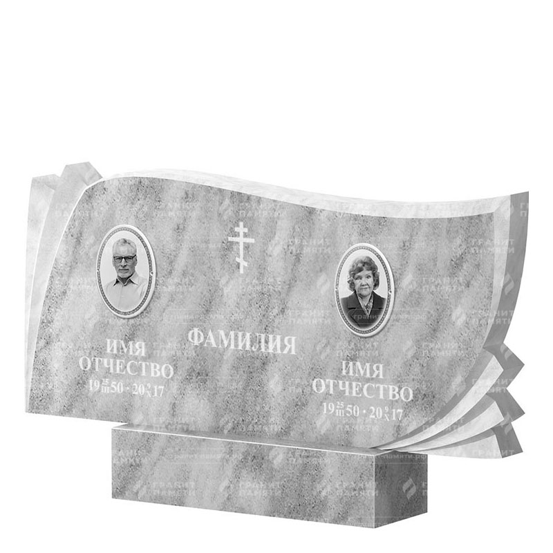 Памятники из мрамора в Чапаевске | Двойной мраморный памятник ФМ-265