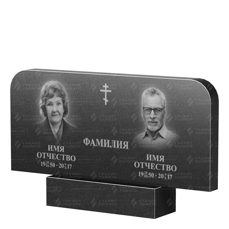 Памятники из гранита двойные в Чапаевске | Двойной гранитный памятник ФГ-254
