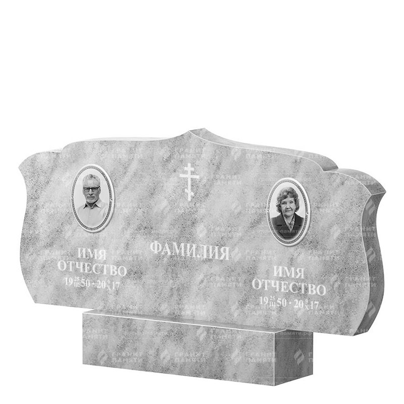 Памятники из мрамора в Чапаевске | Двойной мраморный памятник ФМ-130