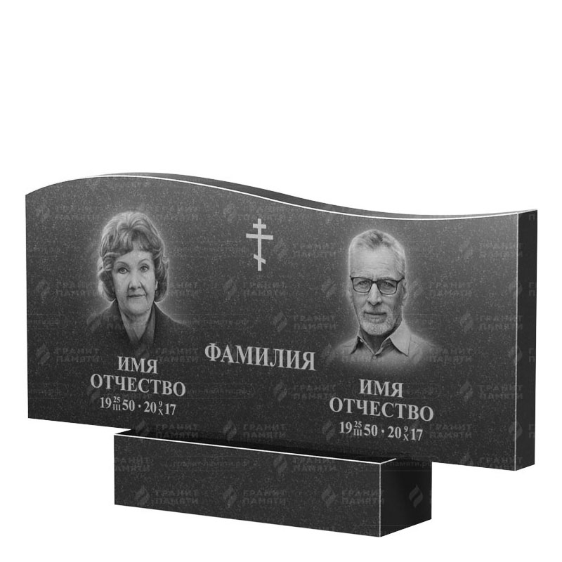 Памятники из гранита двойные в Чапаевске | Двойной гранитный памятник ФГ-255