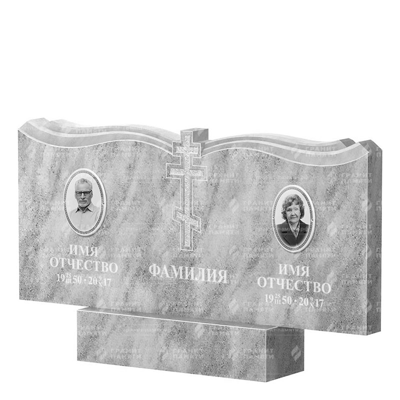 Памятники из мрамора в Чапаевске | Двойной мраморный памятник ФМ-262