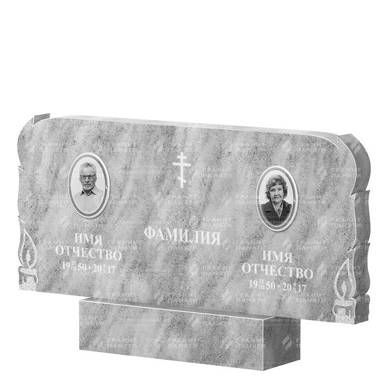 Памятники из мрамора в Чапаевске | Двойной мраморный памятник ФМ-133