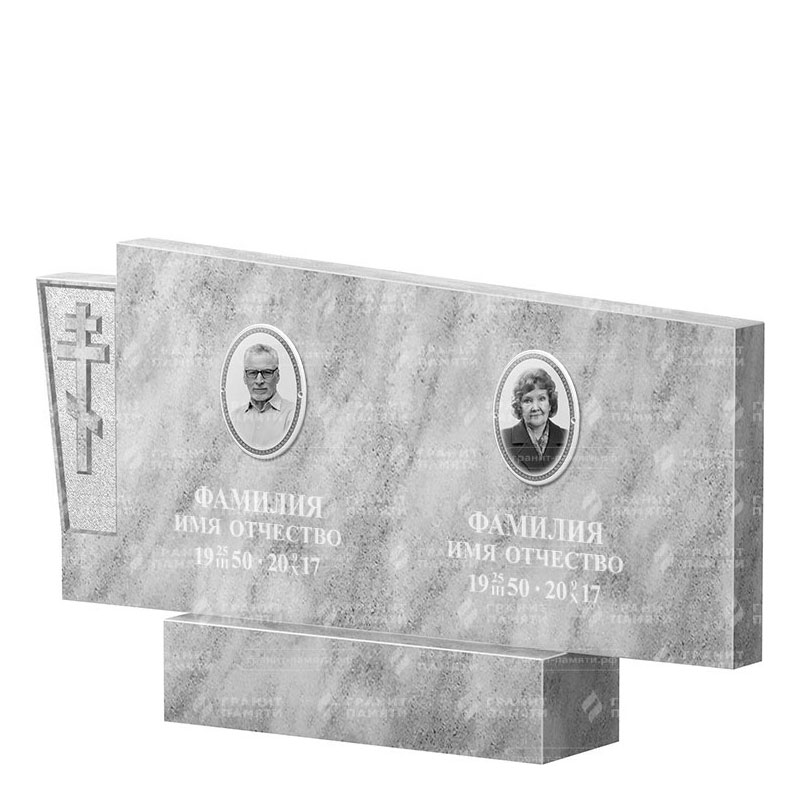 Памятники из мрамора в Чапаевске | Двойной мраморный памятник ФМ-137