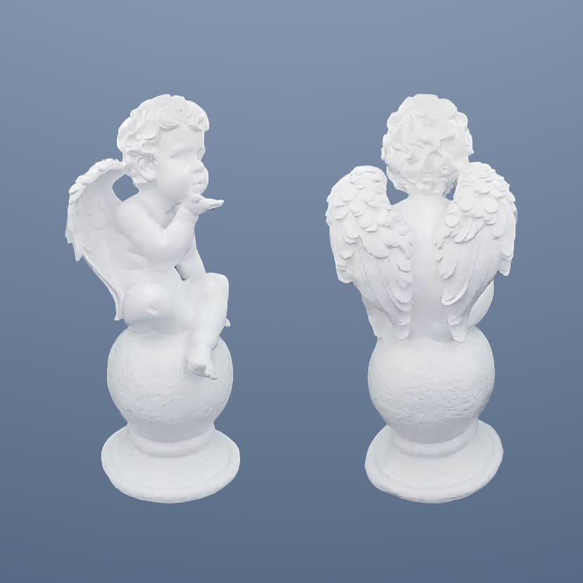 Скульптуры из искусственного мрамора в Чапаевске | Скульптура ангел на шаре №2