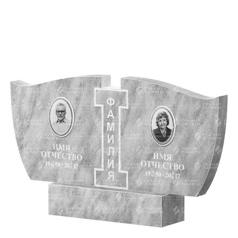 Памятники из мрамора в Чапаевске | Двойной мраморный памятник ФМ-138