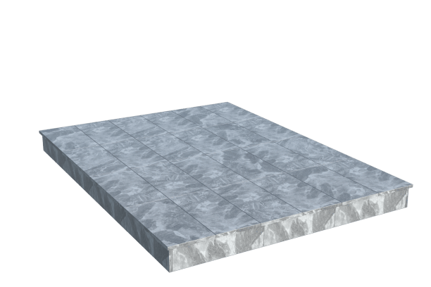 Площадки на могилу в Чапаевске | Площадка с вертикальной (15 см) мраморной облицовкой