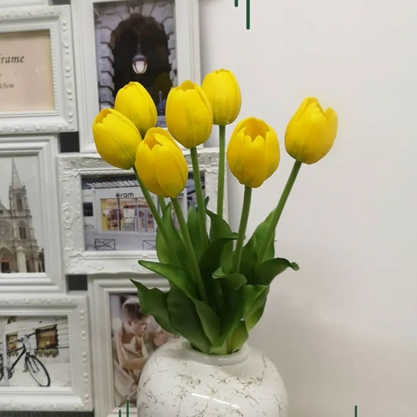 Искусственные цветы в Чапаевске | Цветы искусственные «Тюльпаны», желтые, букет