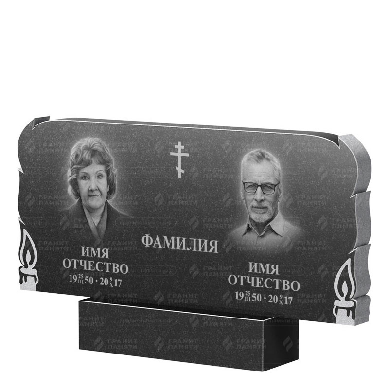Памятники из гранита двойные в Чапаевске | Двойной гранитный памятник ФГ-133