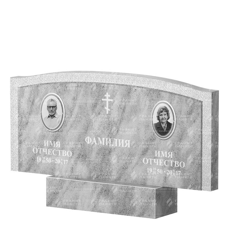 Памятники из мрамора в Чапаевске | Двойной мраморный памятник ФМ-131