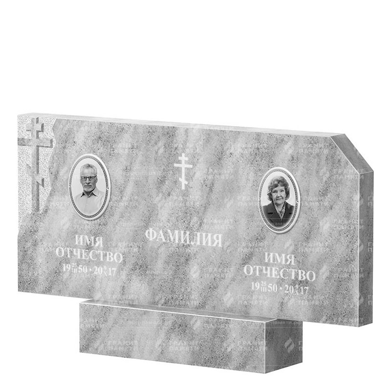 Памятники из мрамора в Чапаевске | Двойной мраморный памятник ФМ-134