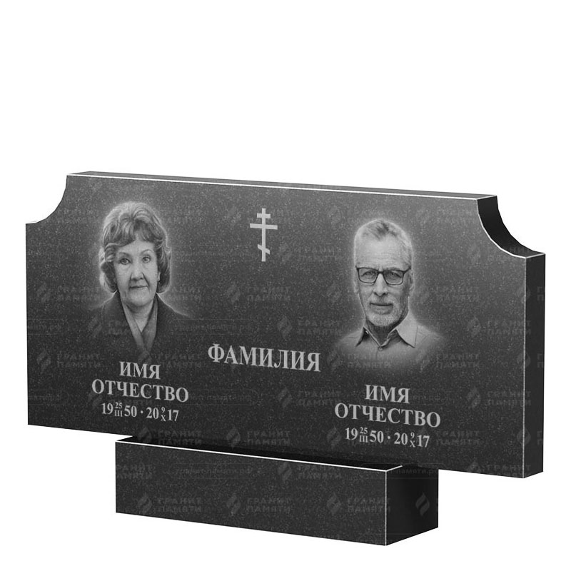 Памятники из гранита двойные в Чапаевске | Двойной гранитный памятник ФГ-253