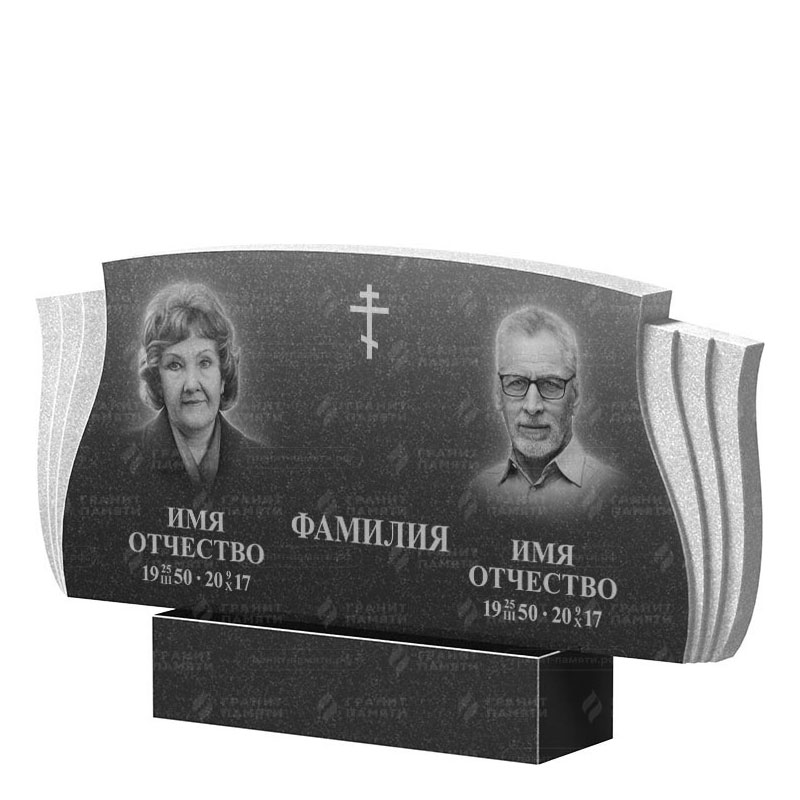Гранитные памятники в Чапаевске | Двойной гранитный памятник ФГ-264