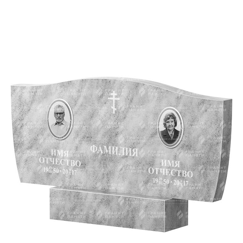 Памятники из мрамора в Чапаевске | Двойной мраморный памятник ФМ-258