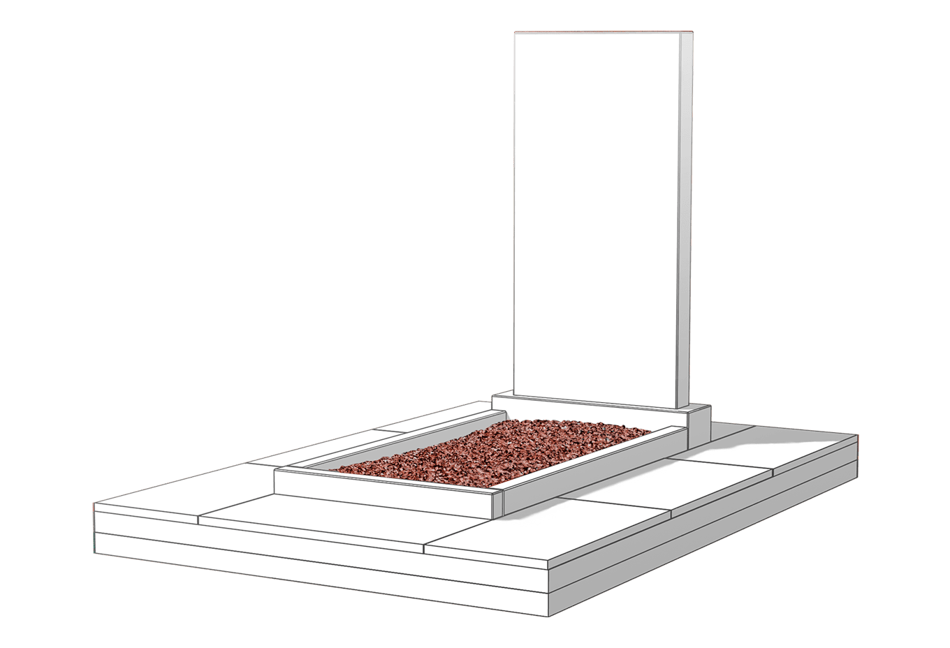 Засыпка цветника камушками в Чапаевске