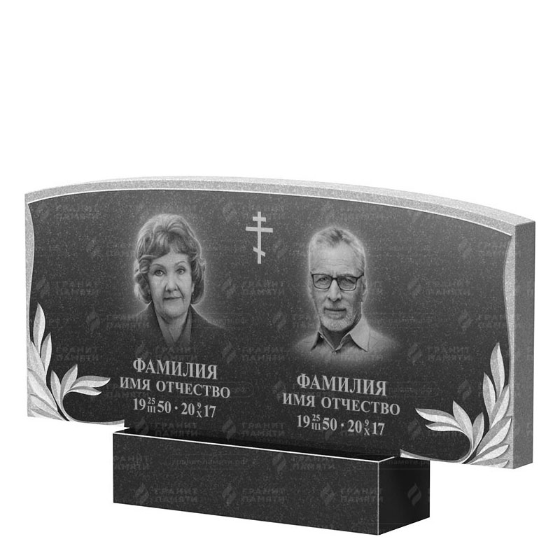 Памятники из гранита двойные в Чапаевске | Двойной гранитный памятник ФГ-135