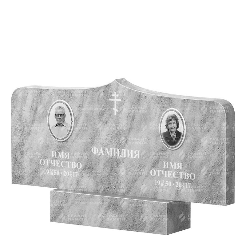 Памятники из мрамора в Чапаевске | Двойной мраморный памятник ФМ-260