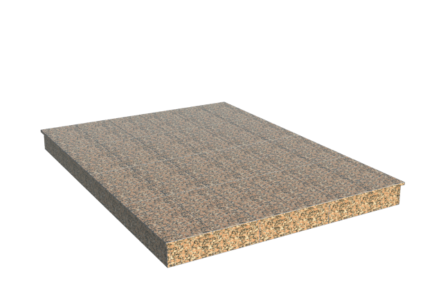 Площадки на могилу в Чапаевске | Площадка с вертикальной (15 см) облицовкой Южно-султаевским гранитом