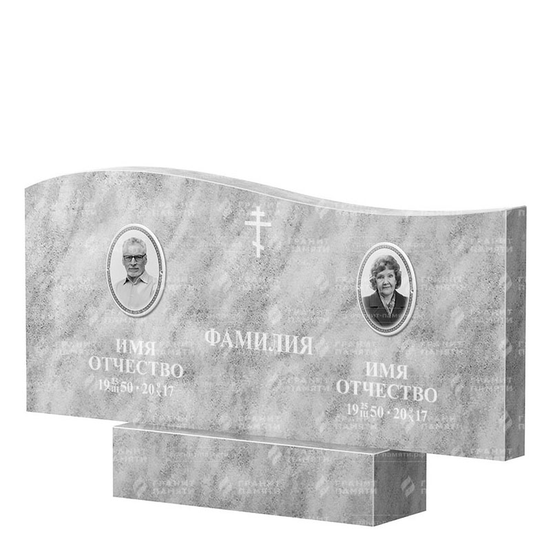 Памятники из мрамора в Чапаевске | Двойной мраморный памятник ФМ-255