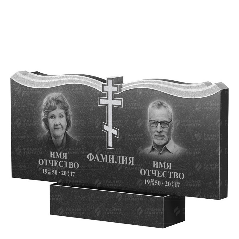 Гранитные памятники в Чапаевске | Двойной гранитный памятник ФГ-262