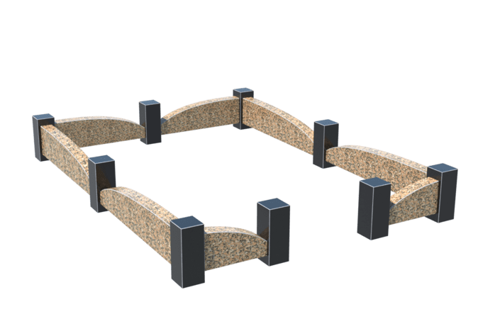 Цоколи на могилу в Чапаевске | Цоколь на могилу №0046