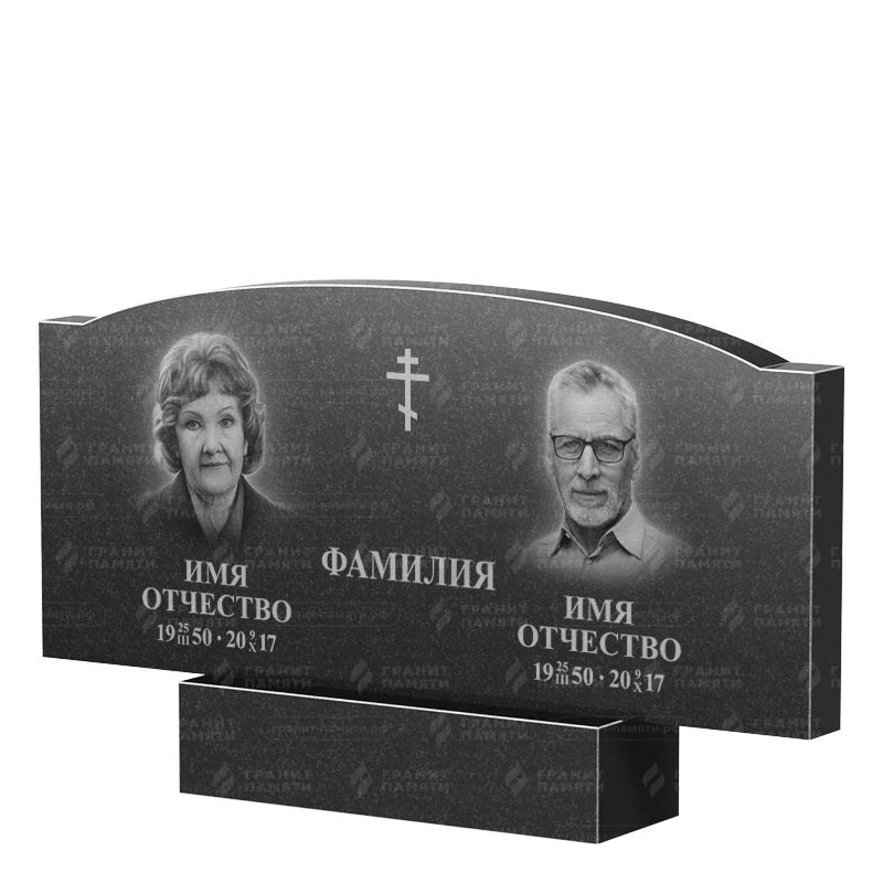 Гранитные памятники в Чапаевске | Двойной гранитный памятник ФГ-257