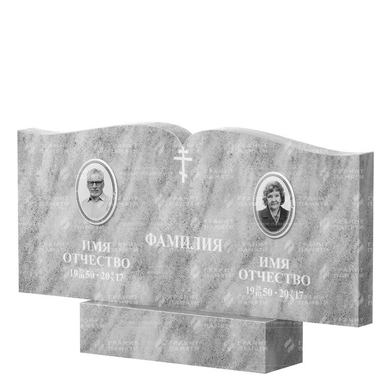 Памятники из мрамора в Чапаевске | Двойной мраморный памятник ФМ-259