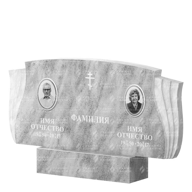 Памятники из мрамора в Чапаевске | Двойной мраморный памятник ФМ-264