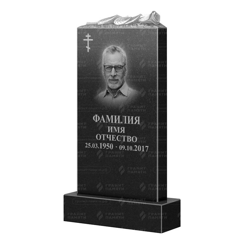 Памятники из гранита с цветами в Чапаевске | Гранитный памятник ФГ-105