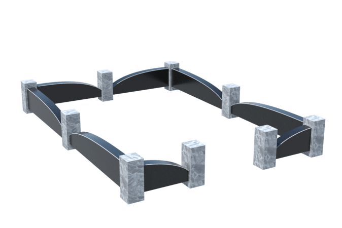 Цоколи на могилу в Чапаевске | Цоколь на могилу №0041