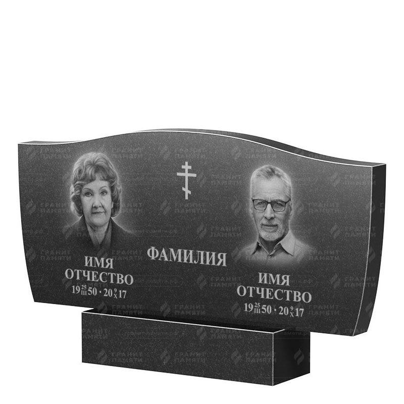 Памятники из гранита двойные в Чапаевске | Двойной гранитный памятник ФГ-258