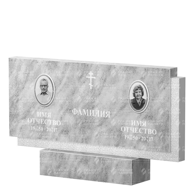 Памятники из мрамора в Чапаевске | Двойной мраморный памятник ФМ-132